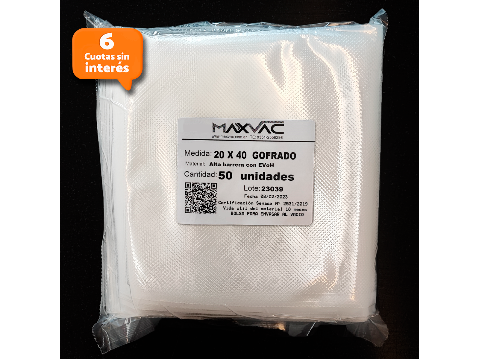 Paquete por 50u. de 20x40 Gofradas