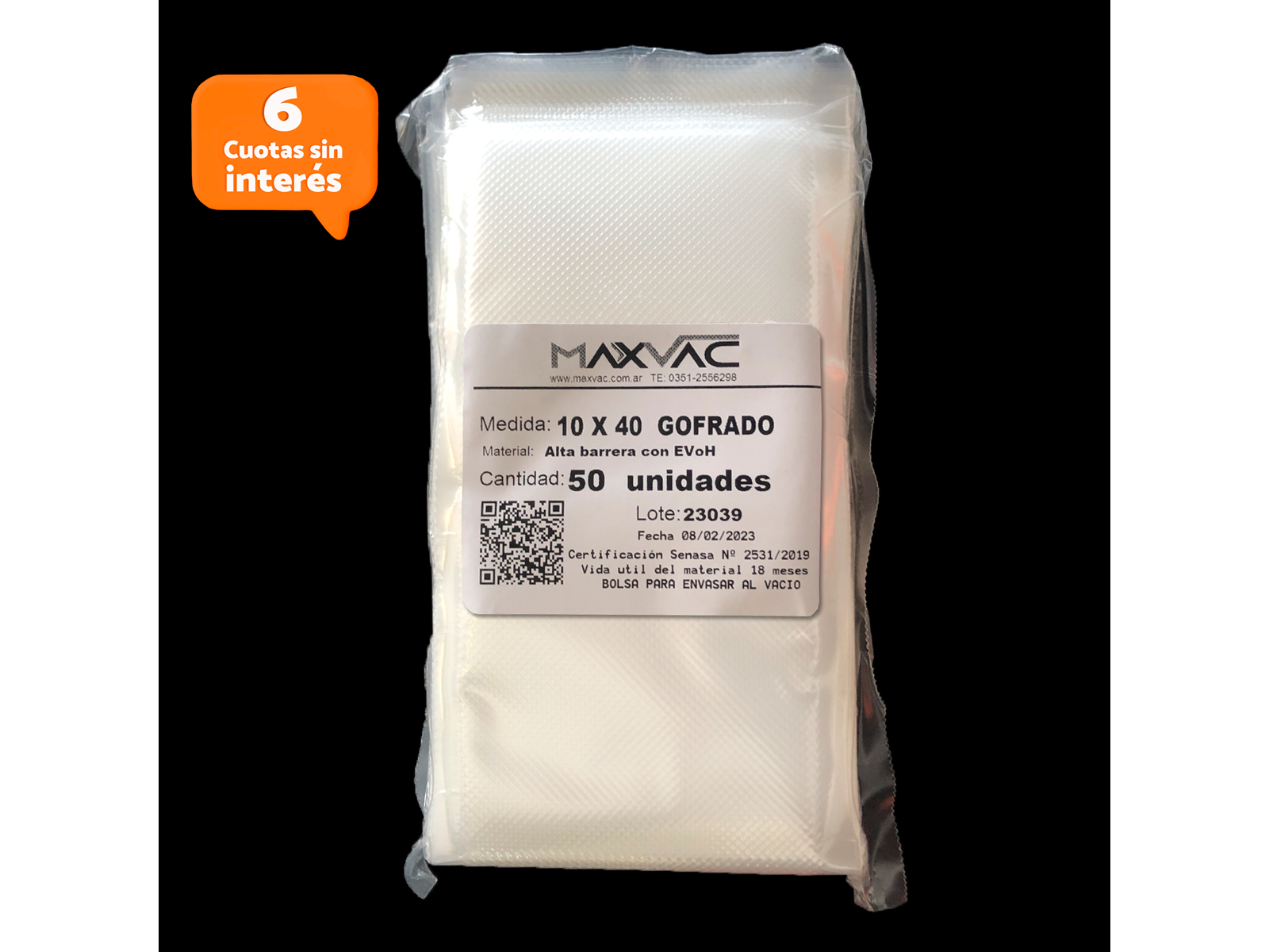 Paquete por 50u. de 10x40 Gofradas