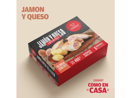 Empanadas congeladas JAMÓN Y QUESO X 6 unidades 