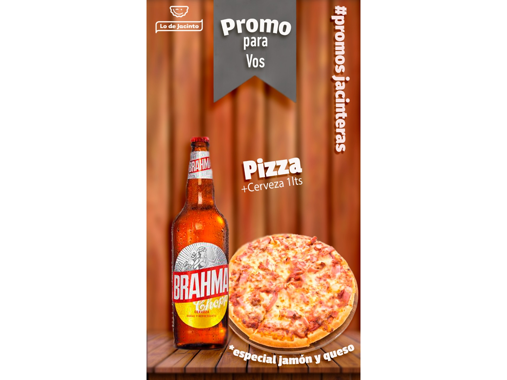 Pizza + Cerveza 1 lt 