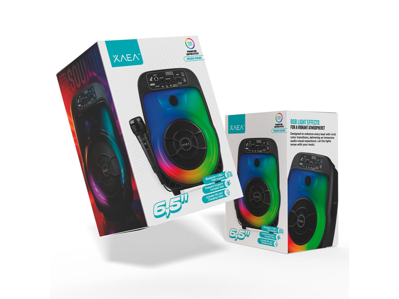 Parlante BT XAEA 6.5” RGB con Micrófono