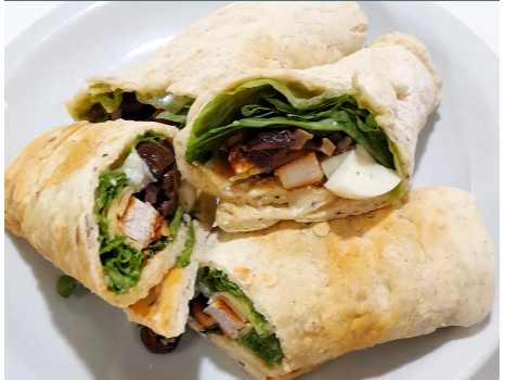 Wrap de Pollo  (incluye postre )