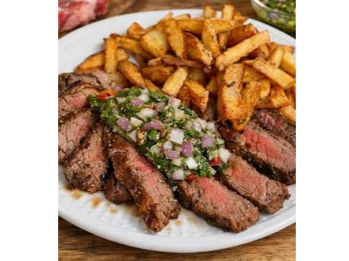 ESPECIAL DE LA SEMANA OPCION 5: Carne Braseada con salsa criolla y papas rusticas