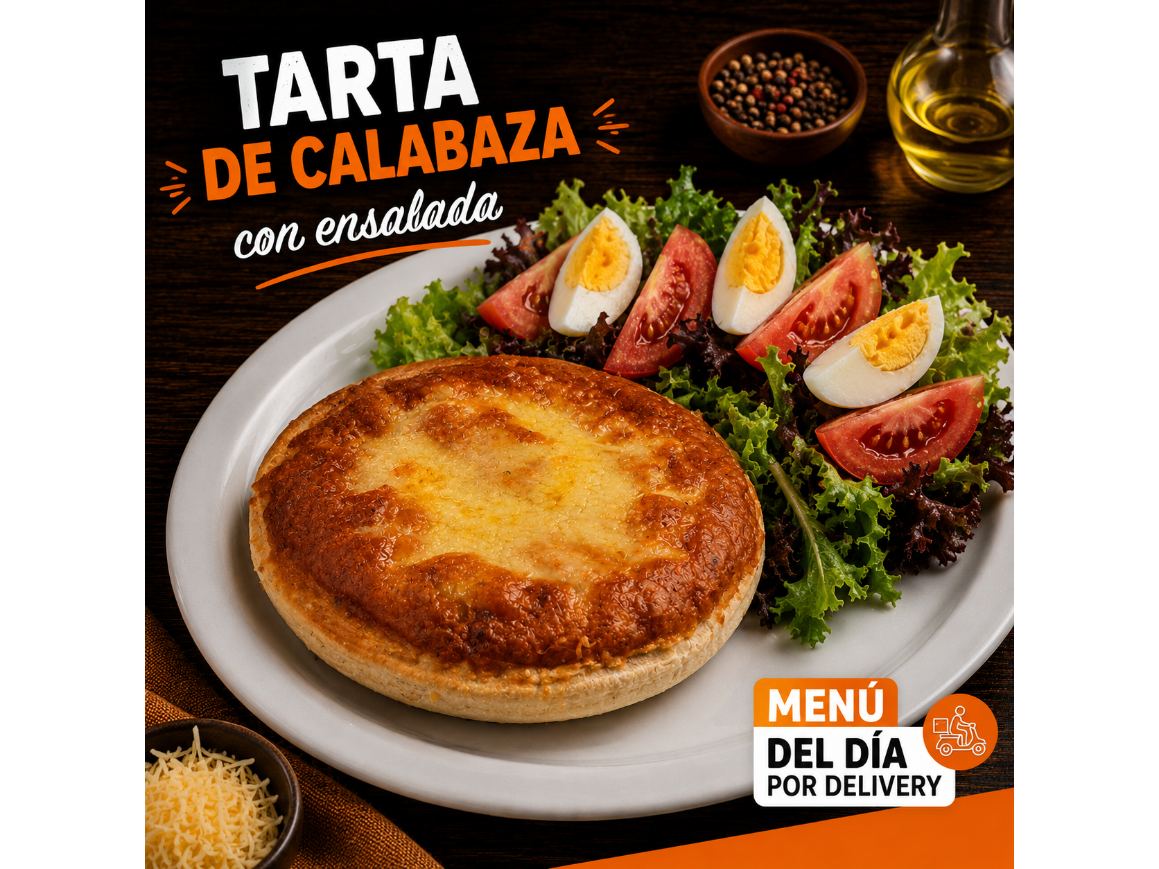 Tarta de Calabaza Asada (Incluye Postre)