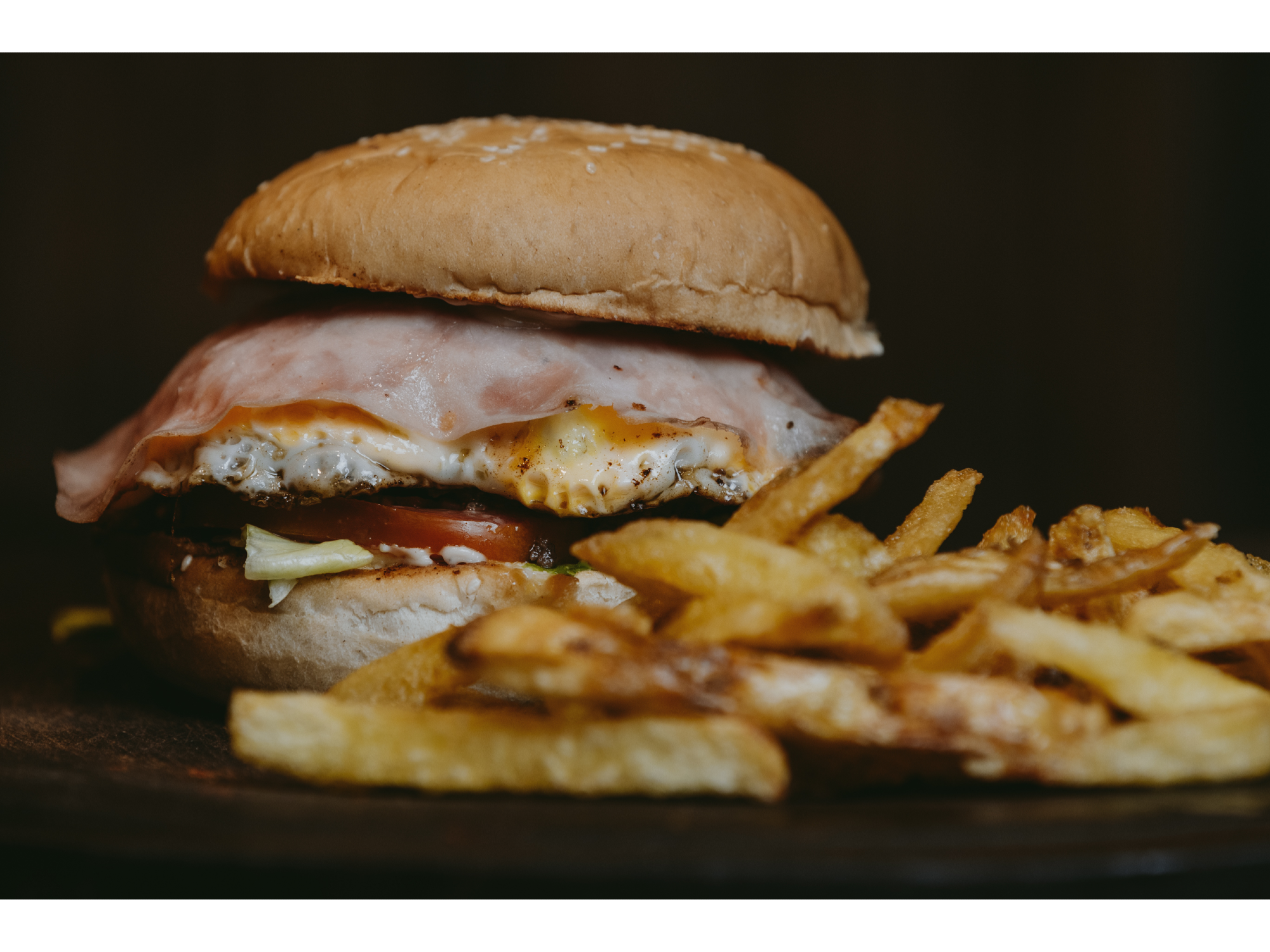 BURGER JAMÓN QUESO TOMATE