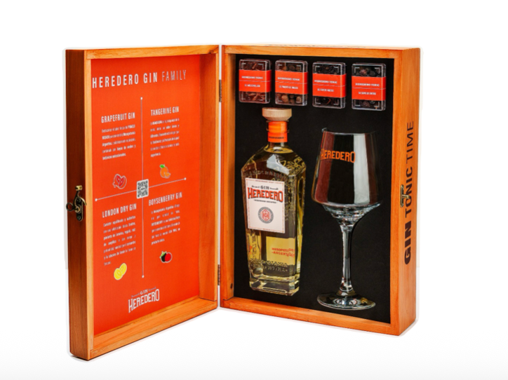 Gin Heredero Estuche Madera + Copa