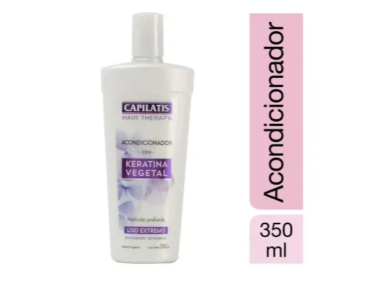 Capilatis Acondicionador Con Keratina Vegetal X350ml. Liso Extremo. Nutrición Profunda