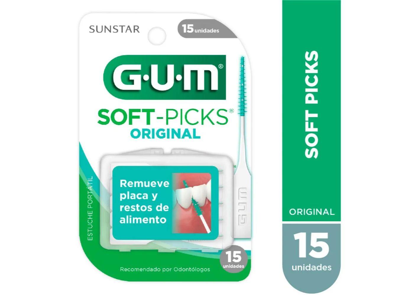 Gum Palillo Interdental Plástico Con Estim de Hule y Estuch