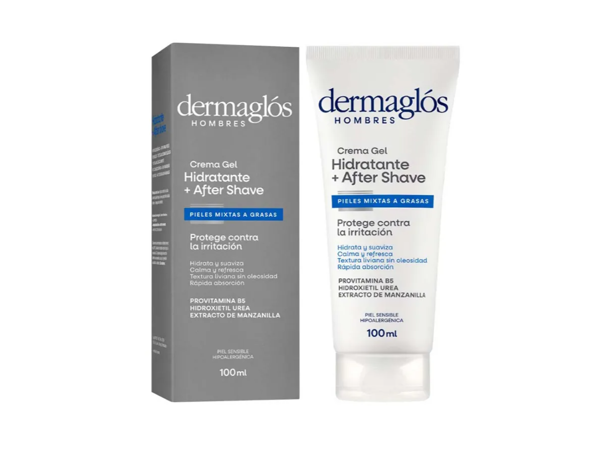 Crema Gel After Shaver + Hidratante Men - Proteccion De Irritacion Post Afeitado - Dermaglos