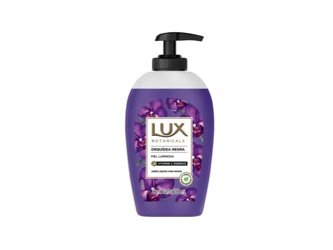 Lux Jabón Líquido Orquídea X250ml. Con Vitamina C Y Aceites Esenciales