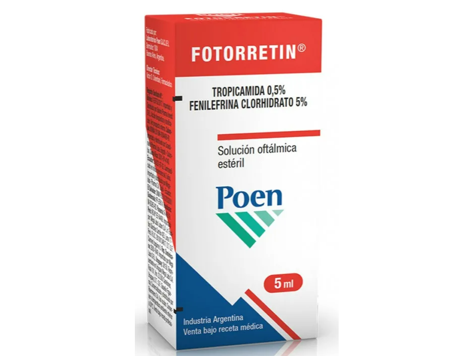Fotorretin Fenilefrina / Tropicamida 50 Mg/5 Mg
