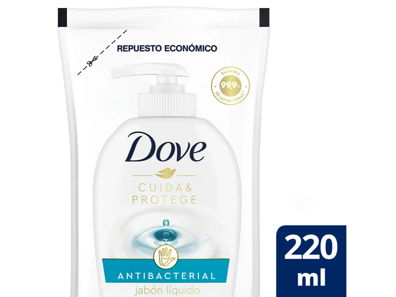 Dove Repuesto de Jabón Líquido Para Manos Antibacterial
