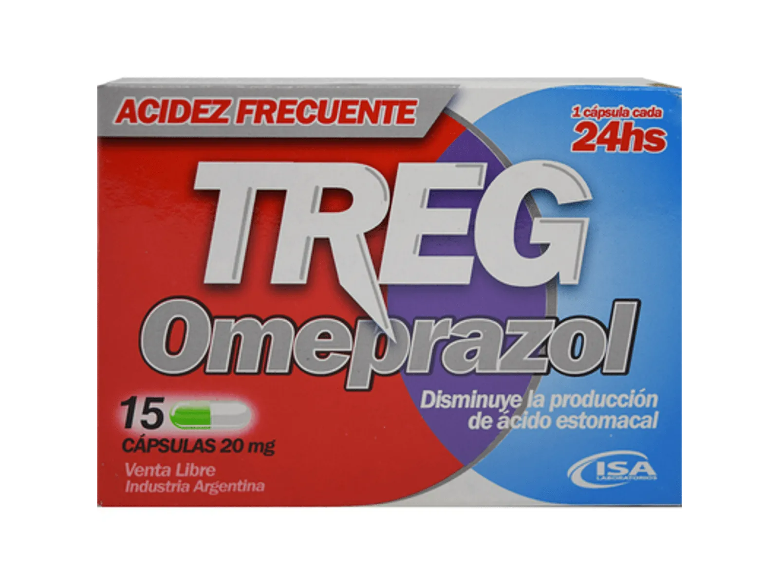 Treg omeprazol 20mg x 15 capsulas