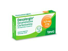 Dexalergin Pastilla Para Alergias Dexametasona + Clorfeniramina x 20 comprimidos