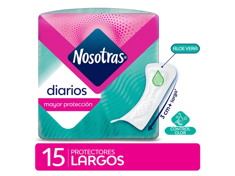 Nosotras Protectores Diarios Largos con Aloe x 15 unidades