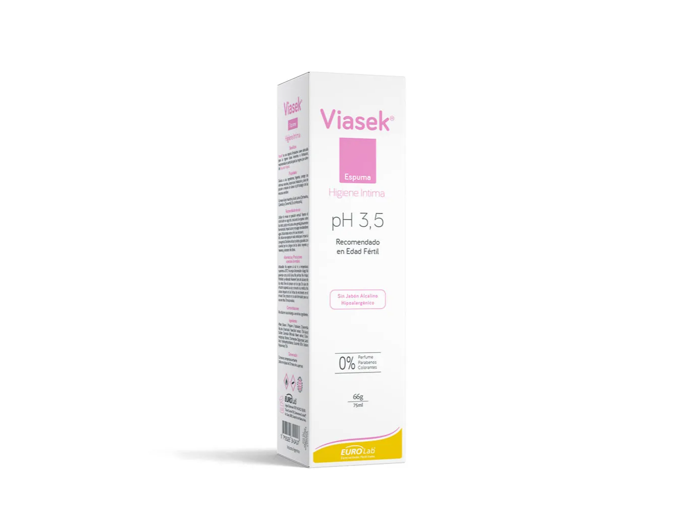Viasek Higiene Intima Espuma pH 3.5 x 66 g