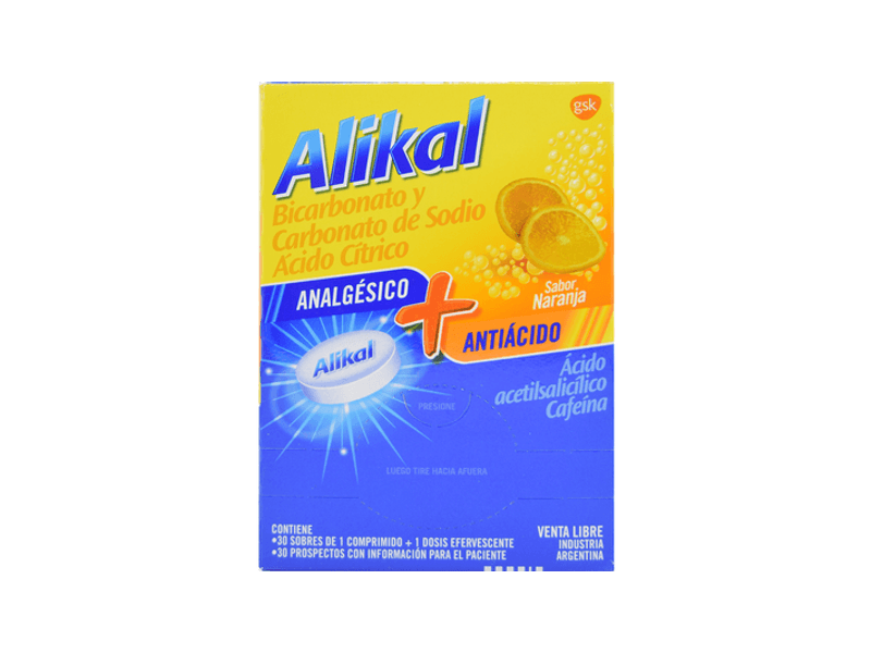 Alikal Sabor Naranja - Analgésico + Antiácido x1sobre