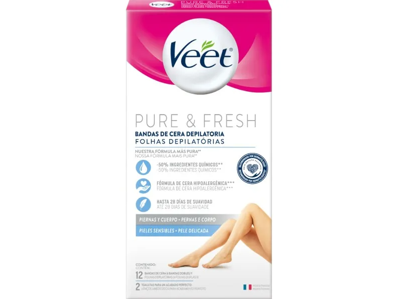 Veet Banda Depilatoria Piernas y Cuerpo Piel Sensible