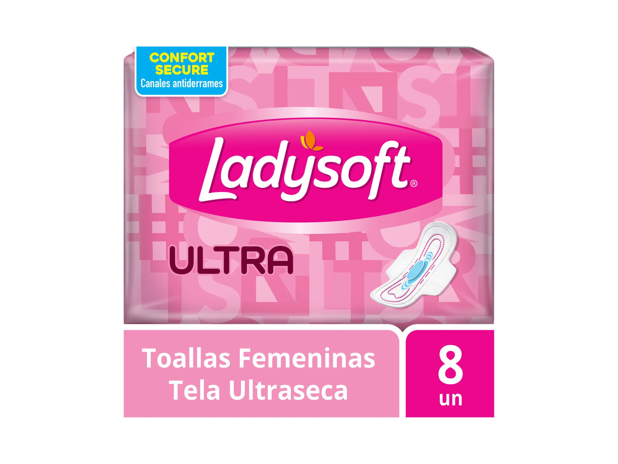 Toallas Femeninas Ladysoft Delgada Seca x 8 unidades