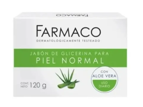 Farmaco Jabon Glicerina Para Piel Normal- Con Aloe Vera Uso Diario