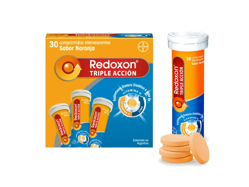 Redoxon Triple Accin 30 Comprimidos Efervescentes Naranja