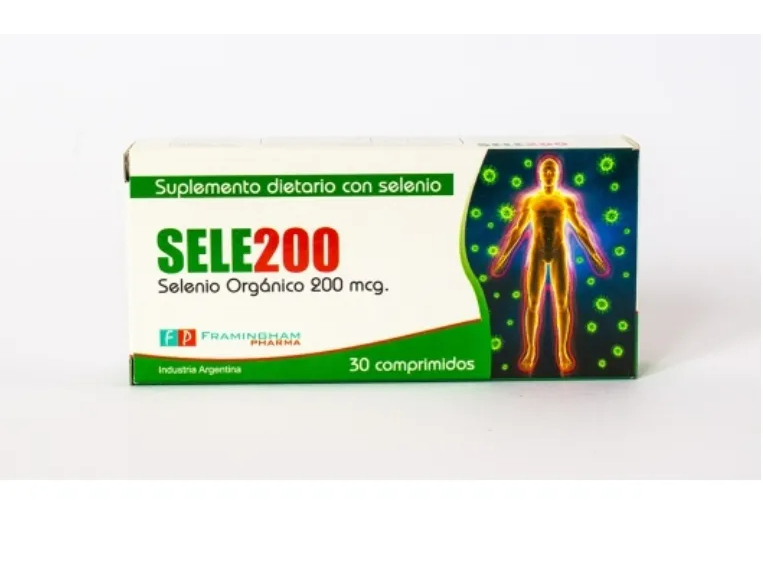 Sele 200 Selenio Orgánico 200mcg. X30 Comprimidos
