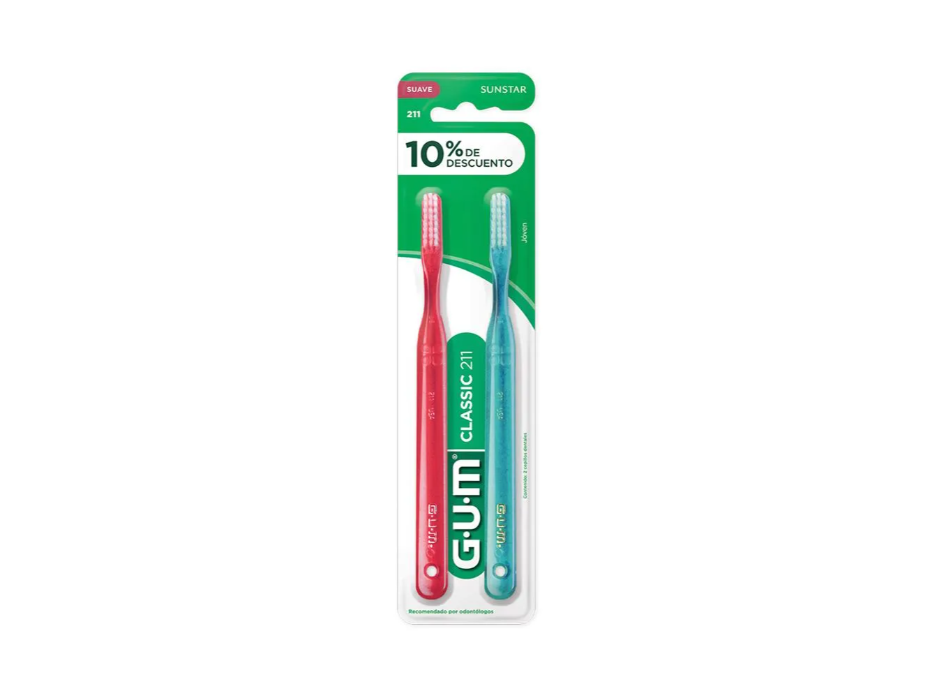 Gum Cepillo Suave Clásico 211 x 2 unidades