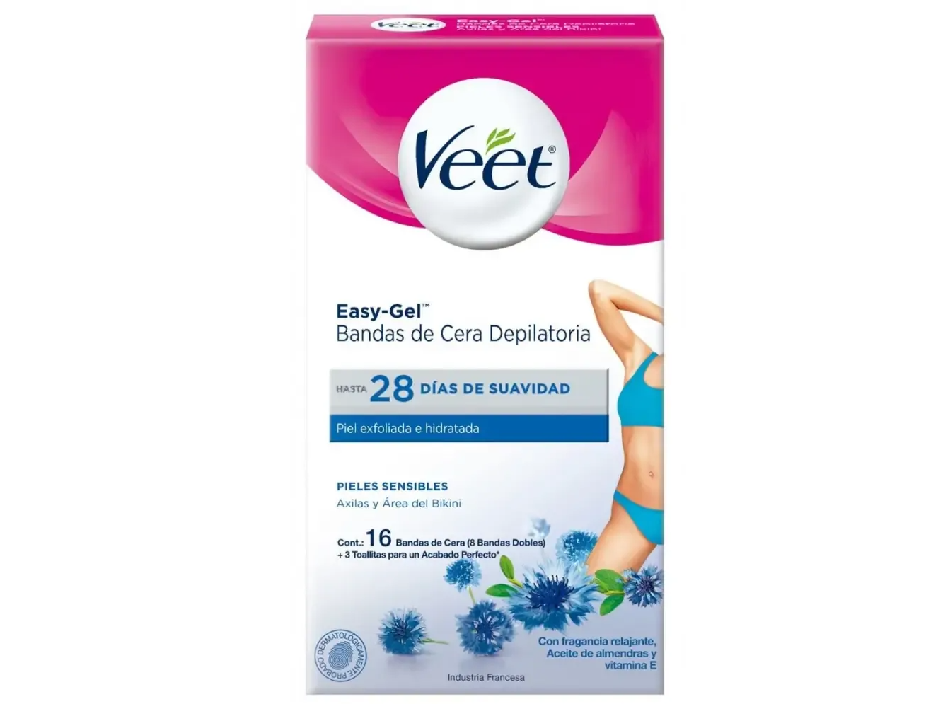 Veet Bandas De Cera Depilatoria X8 Bandas Dobles. Axilas Y Área De Bikini
