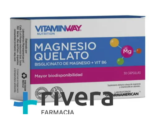Magnesio Quelato Witaminway. Bisglicinato De Magnesio Mayor Absorcion X 30 Capsulas Vegetales