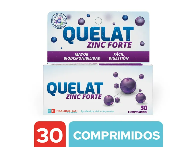 Quelat Zinc Forte Suplemento Dietario en Comprimidos