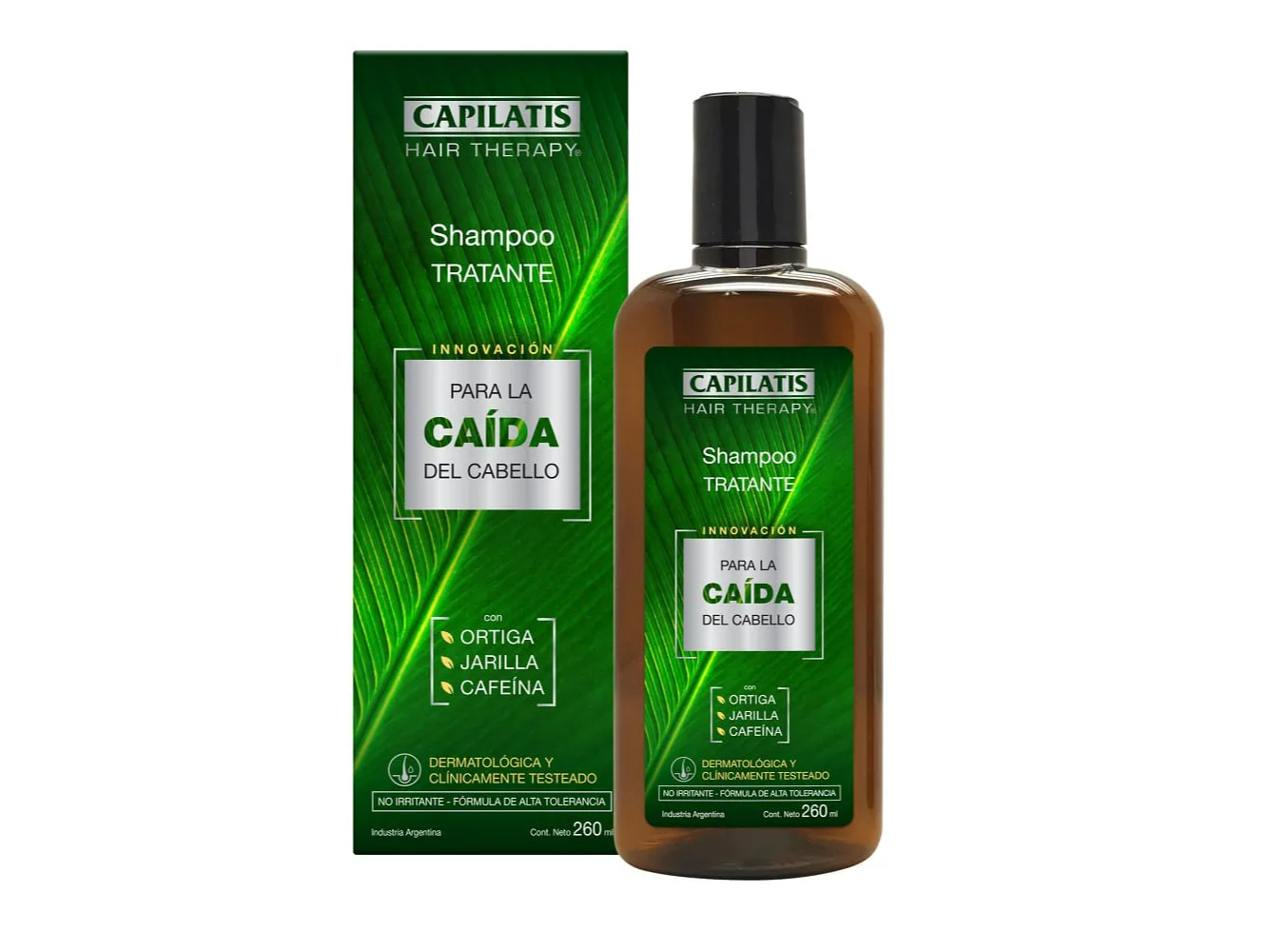 Capilatis Shampoo con Ortiga Jarilla y Cafeína Anti Caída X 260ML