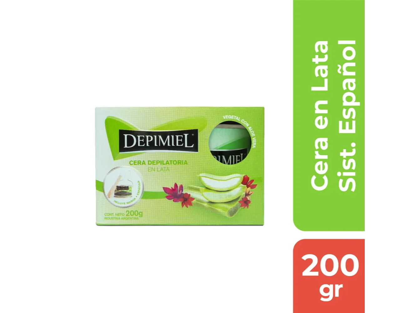 Depimiel Cera Depilatoria En Lata X200gr. Incluye Manija Y Espátula