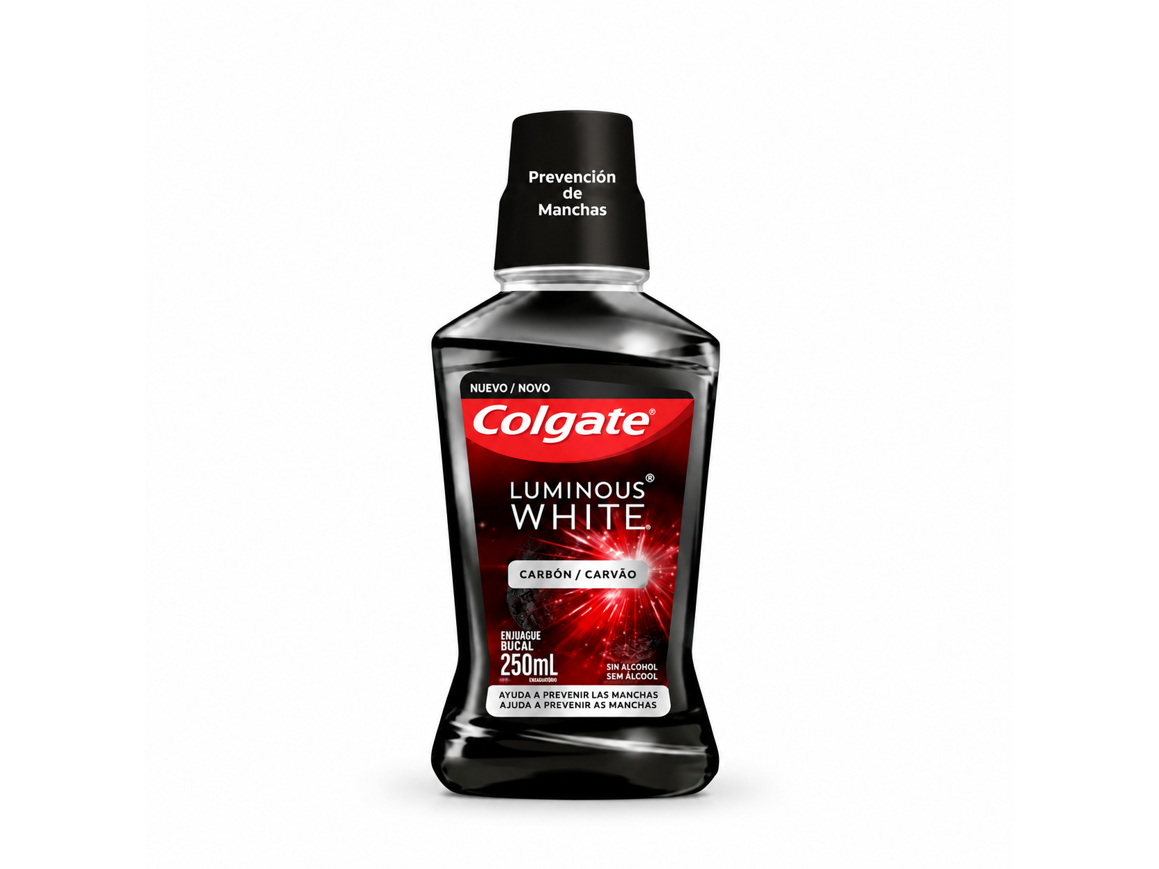 Colgate enjuague bucal - Luminous white carbon x 500ml