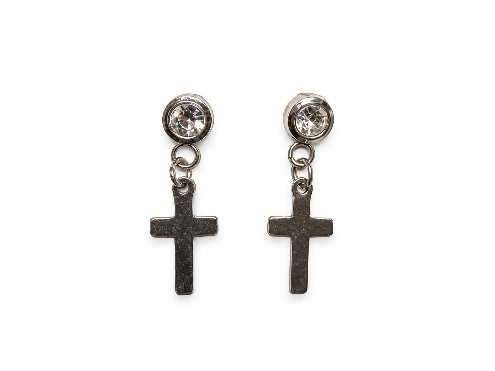 Aros con colgante cruz