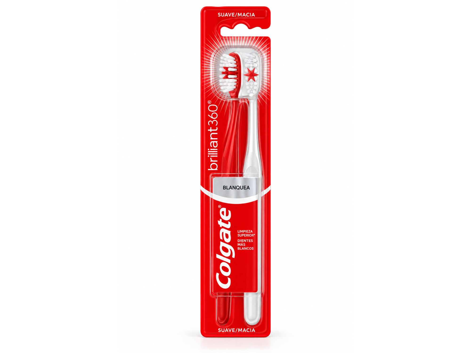 Colgate cepillo dental - Brillant White x2