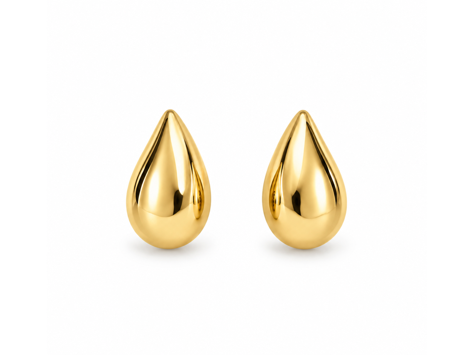 Aros gota - acero dorado