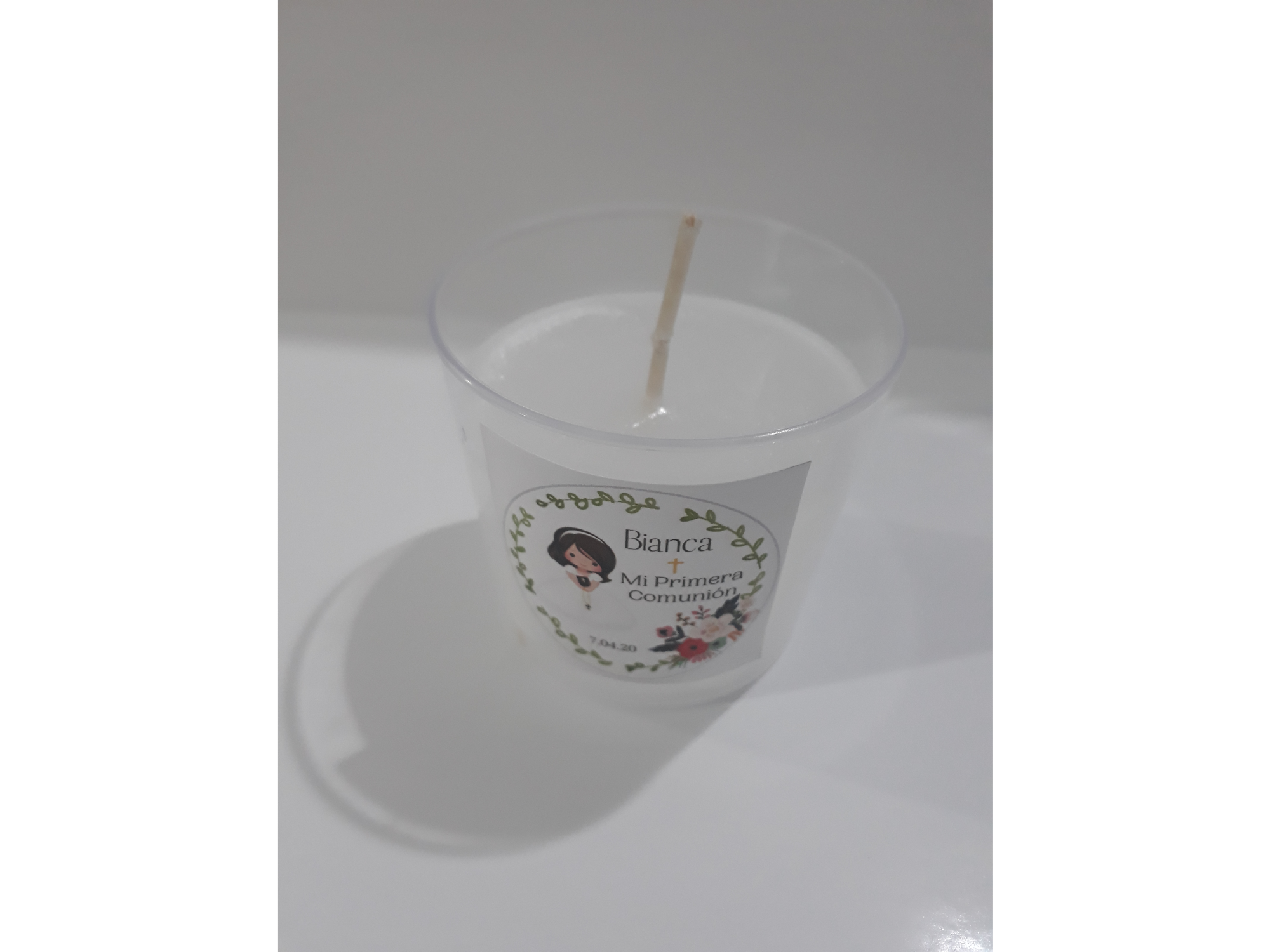 Velita en vasito plastico