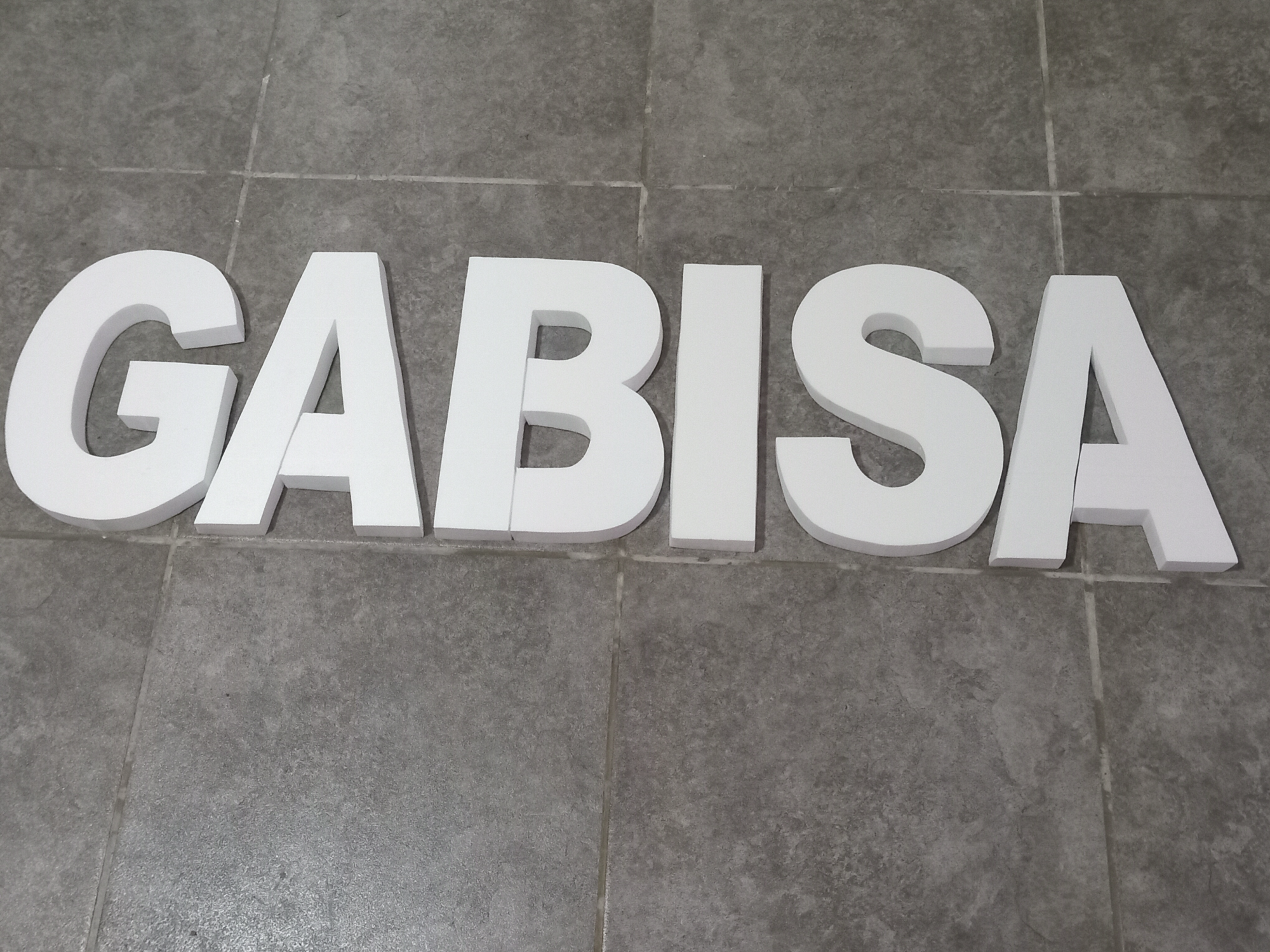 Letra 50cm altura blanca