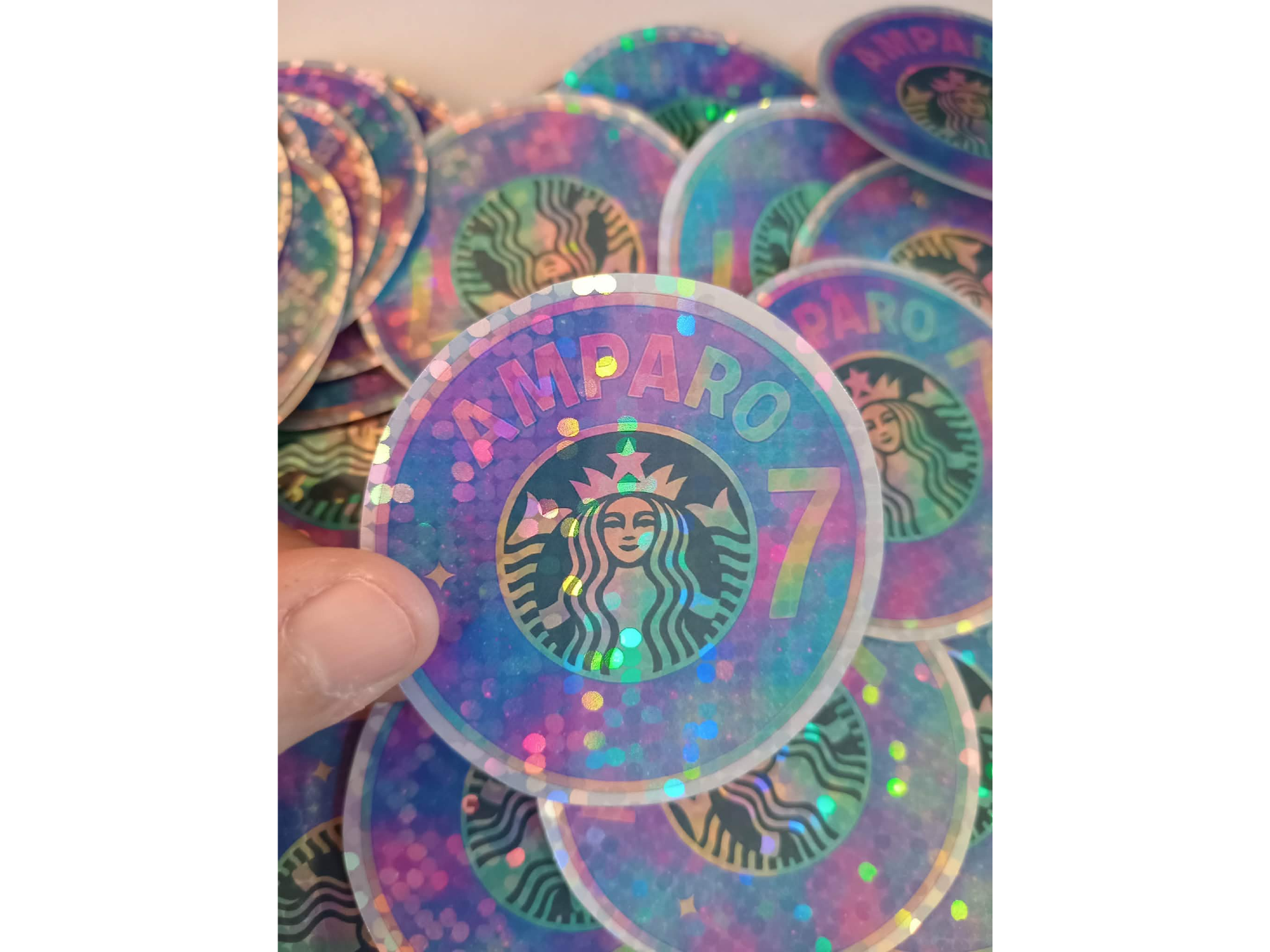 Plancha de Stickers A4 Holográficos