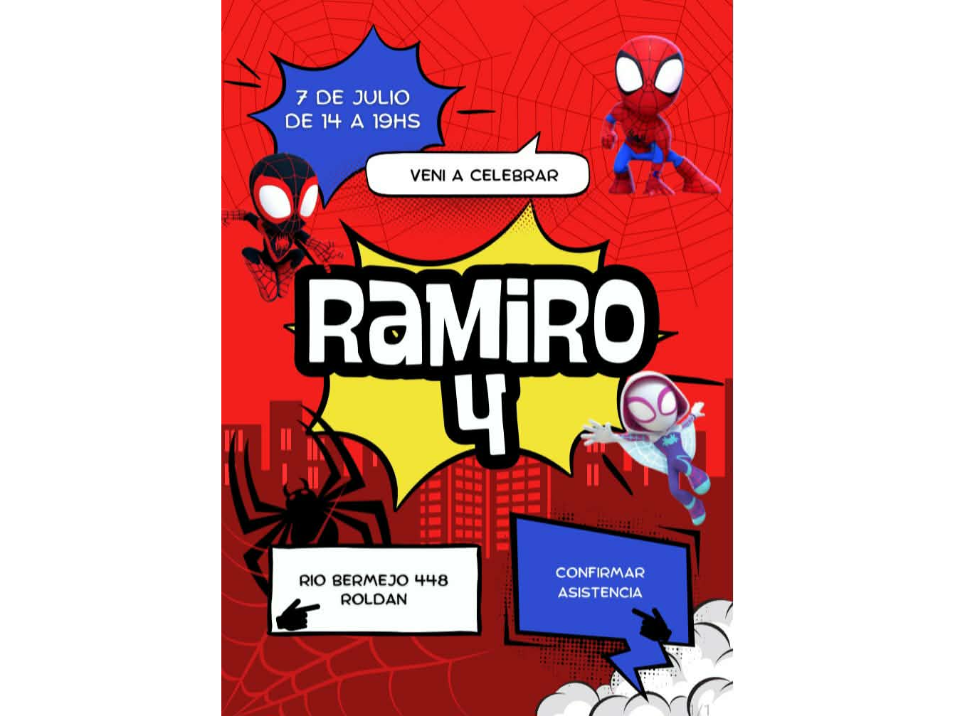 Video tarjeta animada personalizada