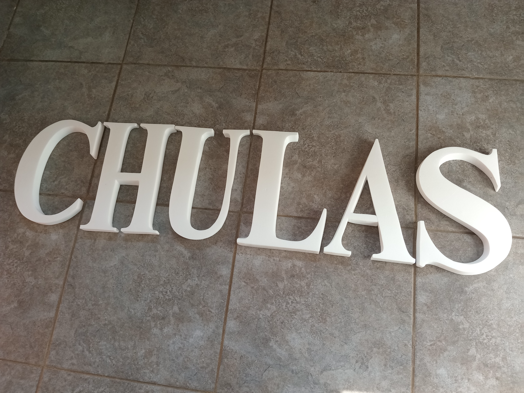 Letra 80 cm altura blanca