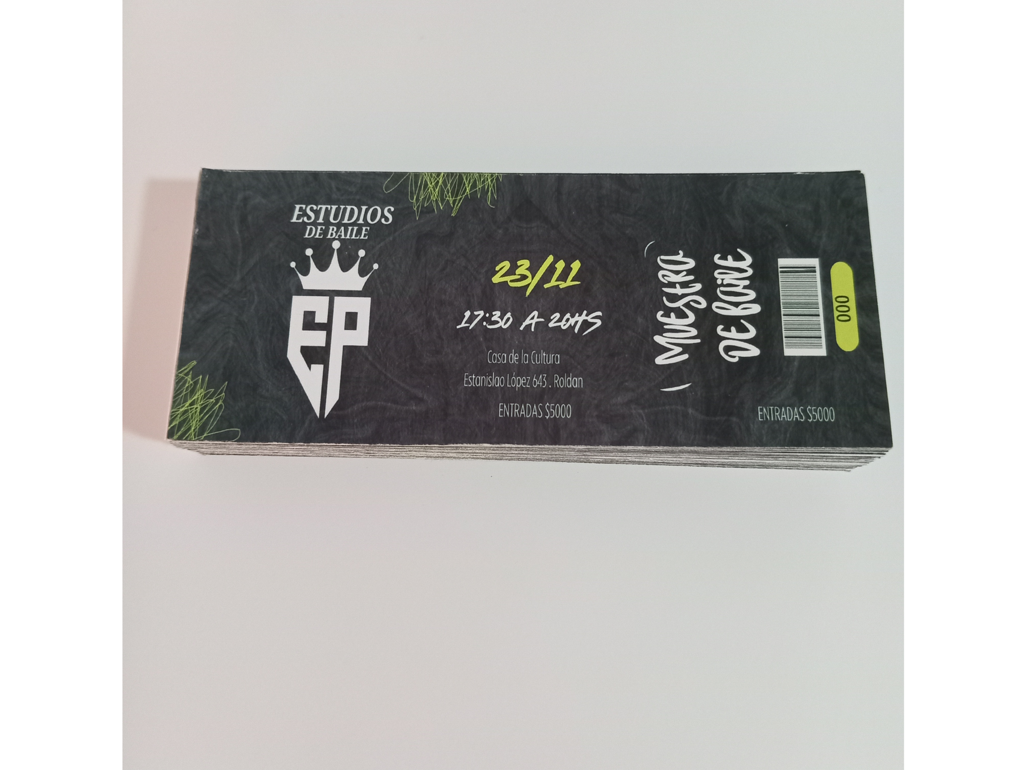 Talonario Entradas