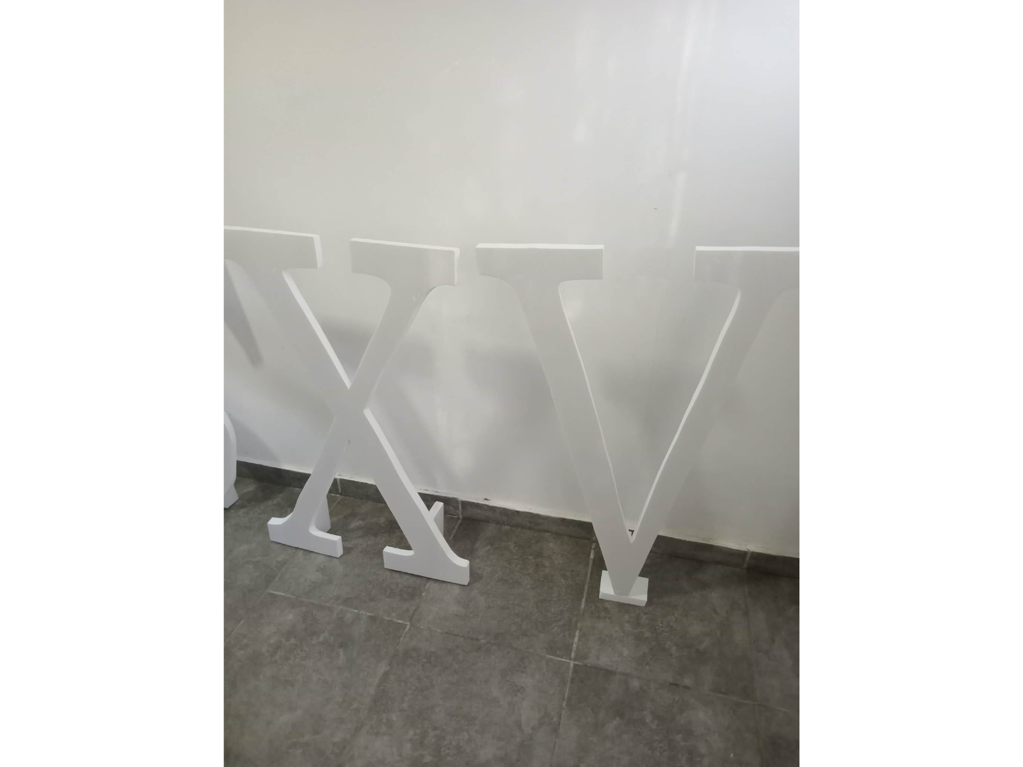 Letra o numero 80cm blanco