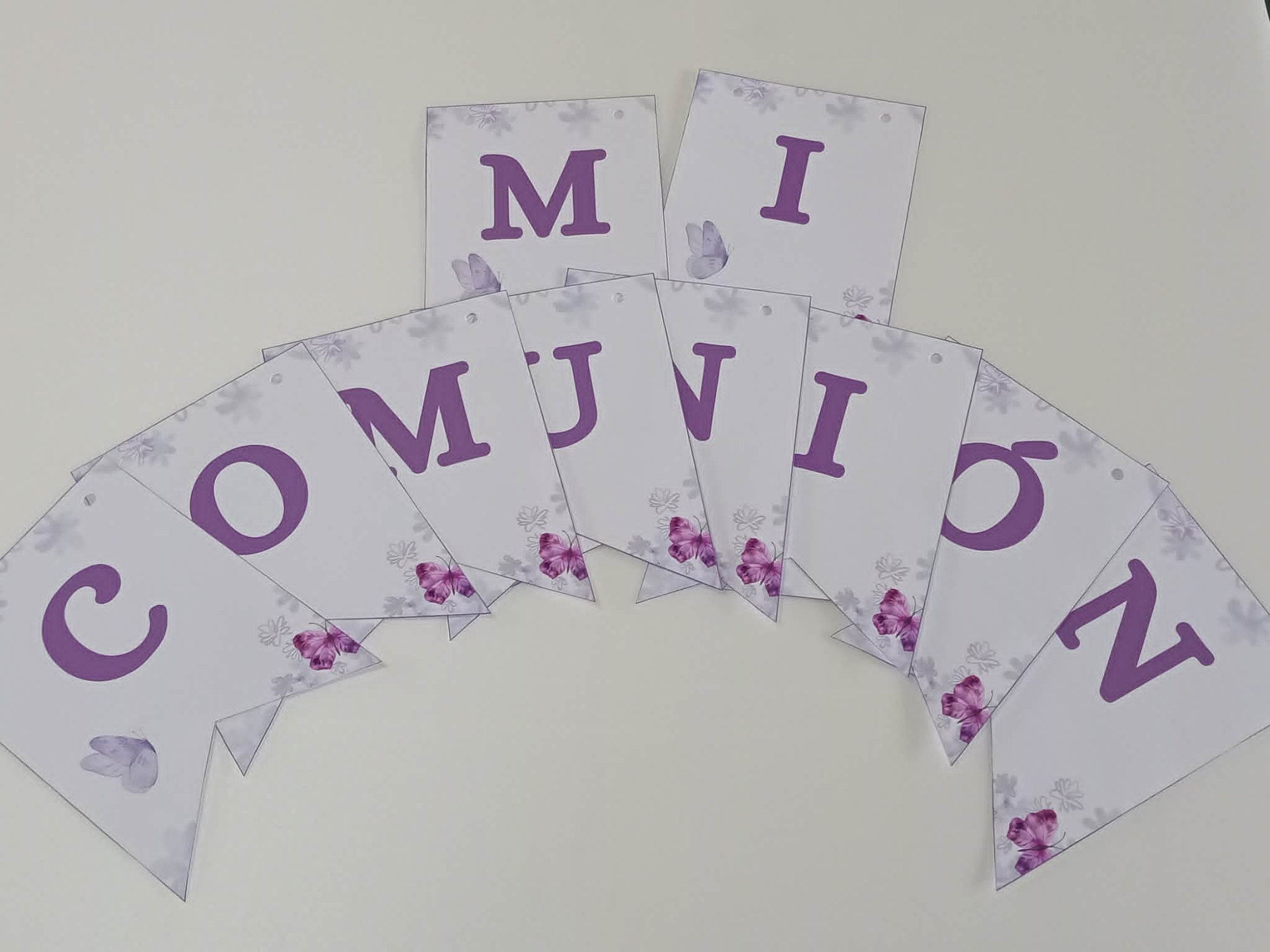 Banderin  Comunion/Bautismo/Babyshower