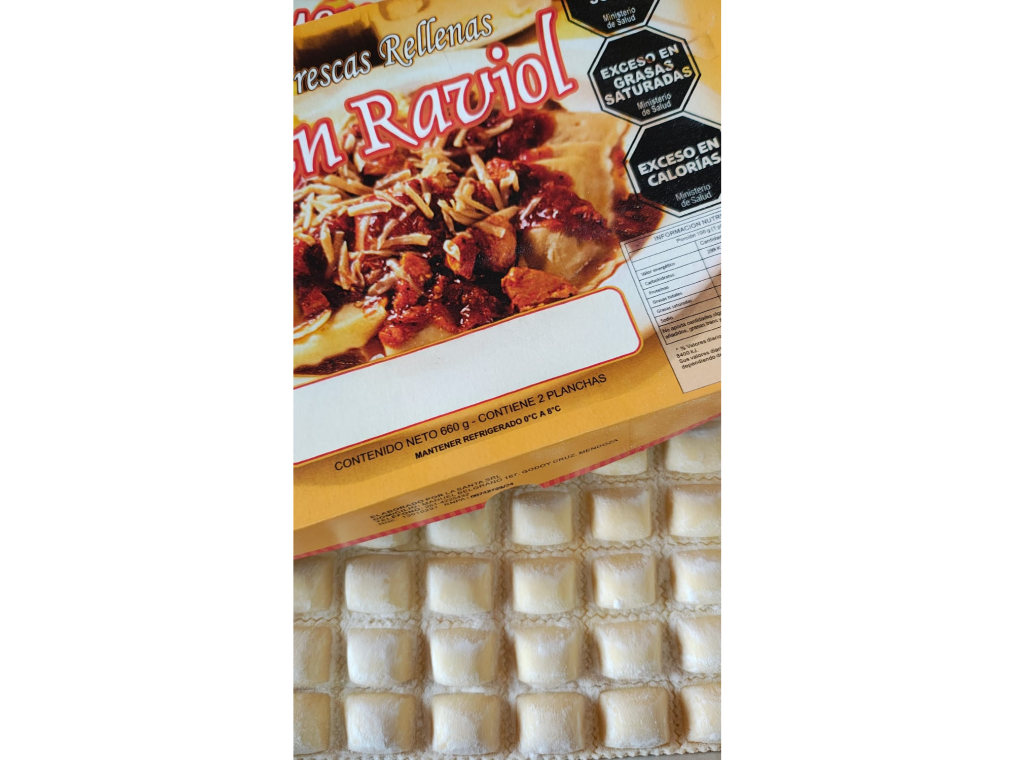 RAVIOLES DE RICOTTA  ( Plancha)