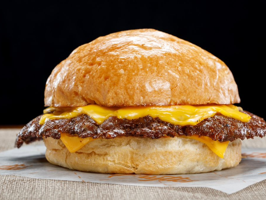 Cheese Burger Simple Vegana de Frytki Ezeiza