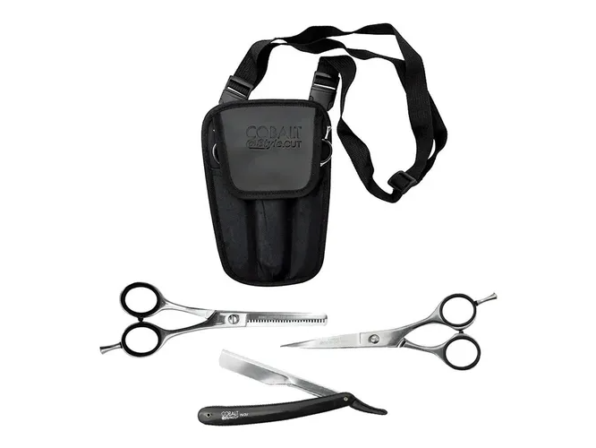 Kit Tijera Corte Y Pulir Navajin Cartuchera "COBALT"