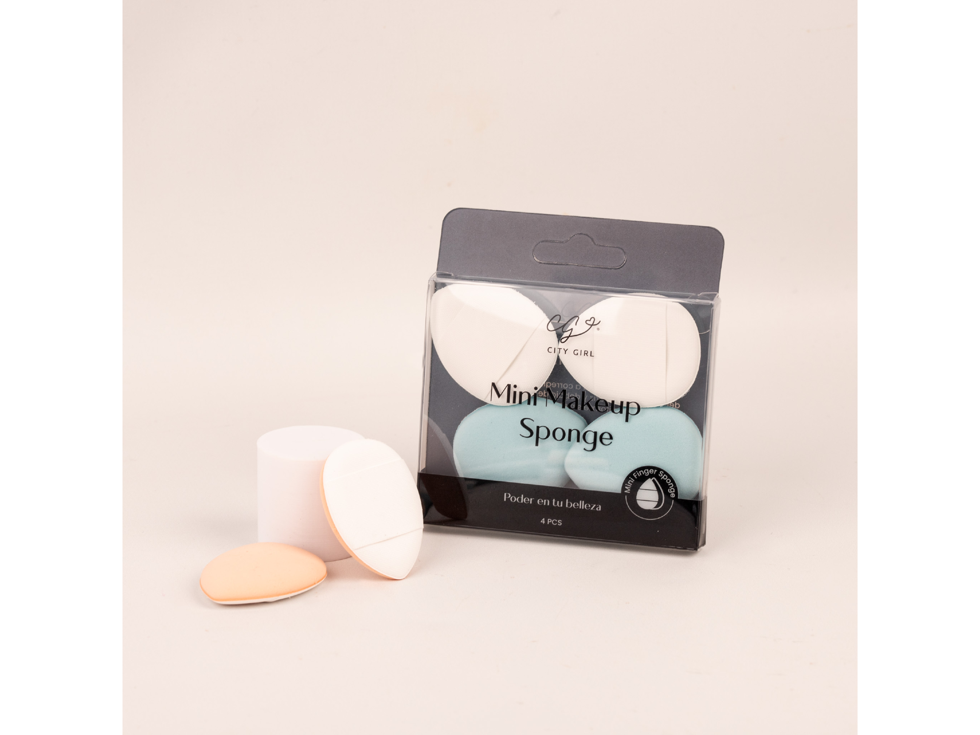 ESPONJAS DE MAQUILLAJE PLANAS X 4 UNIDADES - CITY GIRL de Freeshop Perfumeria