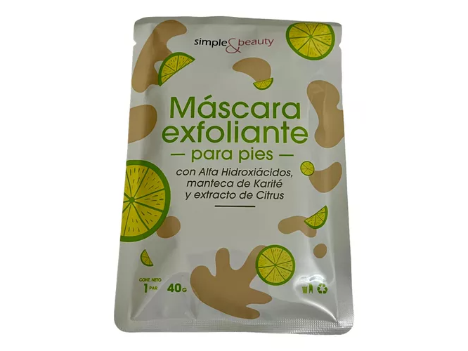 Máscara Exfoliante Peeling Para Pies Simple & Beauty