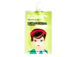 POUCH MASCARA FACIAL EXFOLIANTE CON ACEITE DE COCO 10g